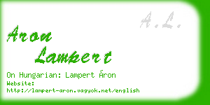 aron lampert business card